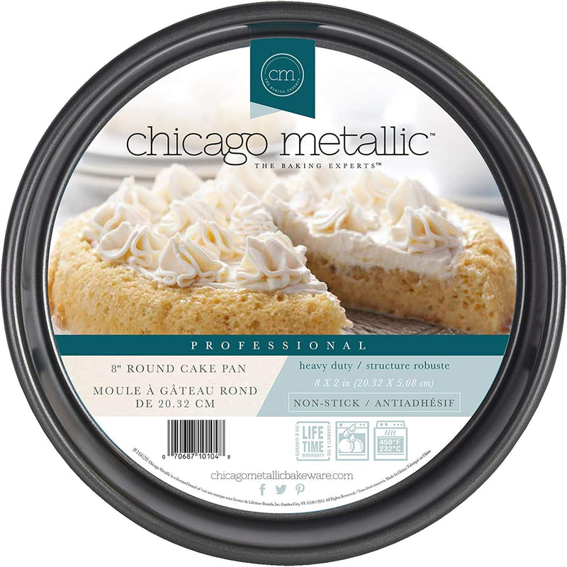 Chicago Metallic Non-Stick 3-Piece Round Cake Pan Set - Gray