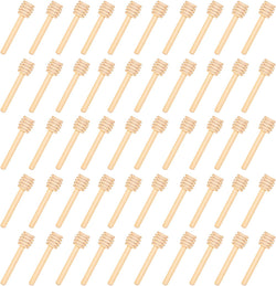 150 Pack 3 Inch Mini Wood Honey Dipper Sticks, Individually Wrapped, Server for Honey Jar Dispense Drizzle Honey