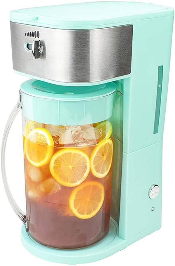LAVO HOME Iced Tea & Iced Coffee Maker Brewer with Strength Selector, Loose Tea Filter and 64 Oz Capacity Pitcher (Blue) - Perfect For Custom Fruit Tea