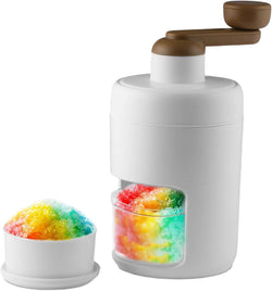 Ahosoutly Shaved Ice Machine, Snow Cone Machine, Slushie Machine with Stainless Steel Blades for Ice Cream, Snowcone,Cocktail Maker,Kakigori,Bingsu,Hand Ice Crusher Shaver For Kids & Adults