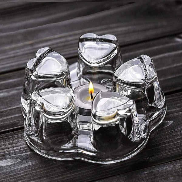 Sun's Tea Universal Solid Crystal Glass Teapot Warmer | Tea Warmer | Teapot Heating Base | Tealight Warmer- Candle Never Flames Out