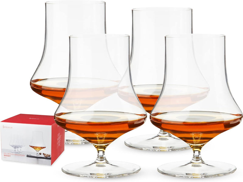 Spiegelau Willsberger Digestive Glasses Set of 4 - European-Made Crystal, Modern Cocktail Glasses, Dishwasher Safe, Professional Quality Cocktail Glass Gift Set - 9.9 oz