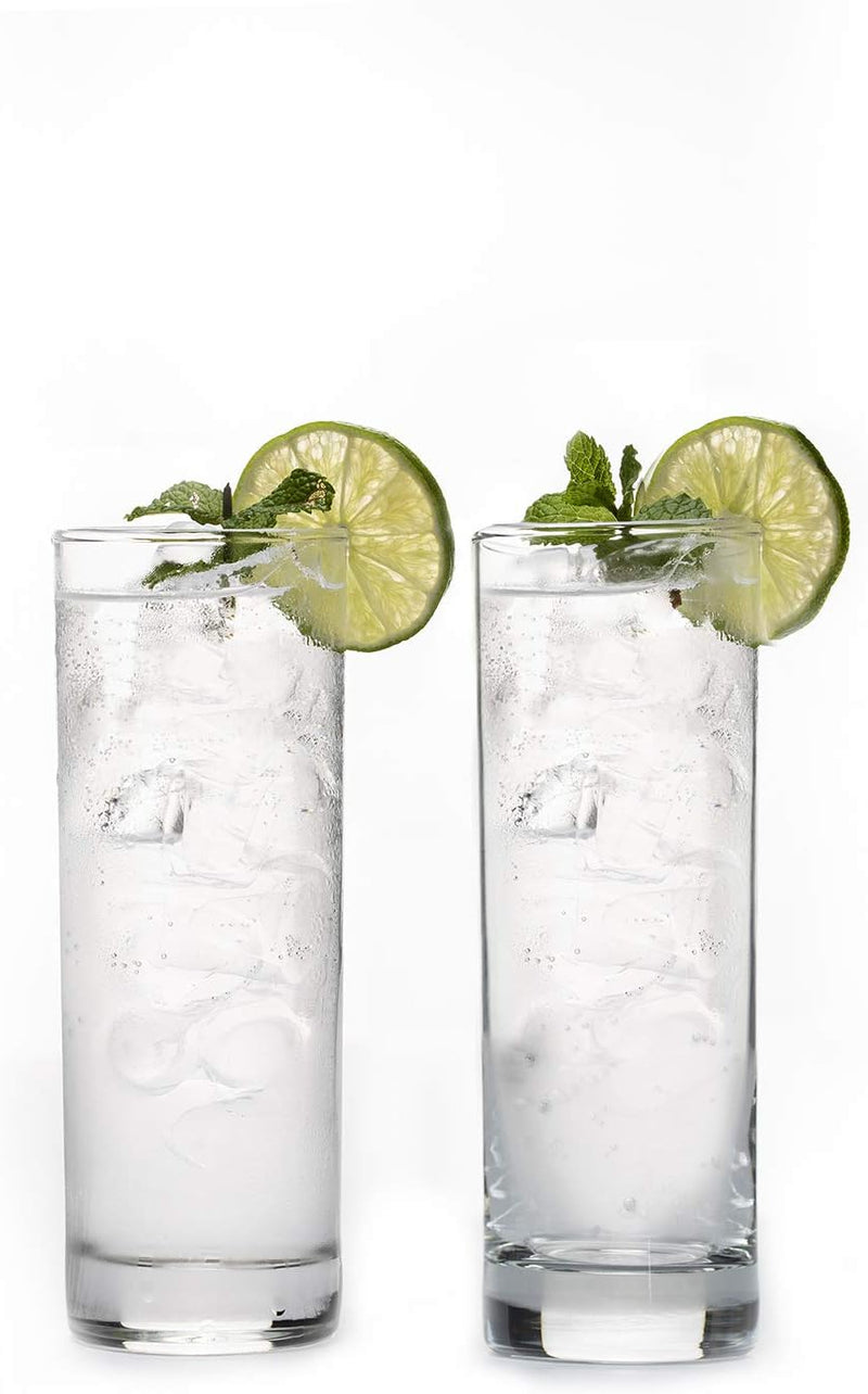 LEMONSODA Premium Highball Glass Set - Elegant Tom Collins Glasses Set of 6 - 12oz Tall Drinking Water Glasses - Bar Glassware for Mojito, Whiskey, Cocktail