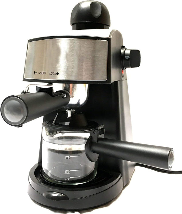 Unique Imports Powerful steam Espresso and Cappuccino Maker Barista Express Machine Black - Make European Espresso