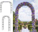 7.5 Ft Metal Arch (Two Way Assemble) for Wedding Garden Bridal Party Decoration Arbor (Black)