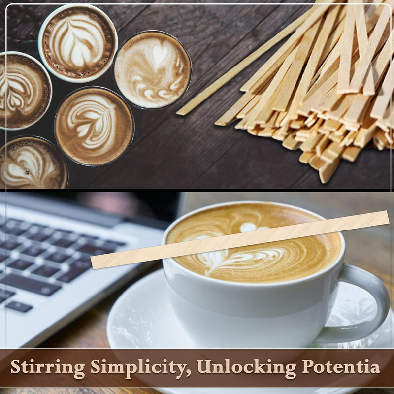 5.5" Wooden Coffee Stirrers- Box of 1,000ct