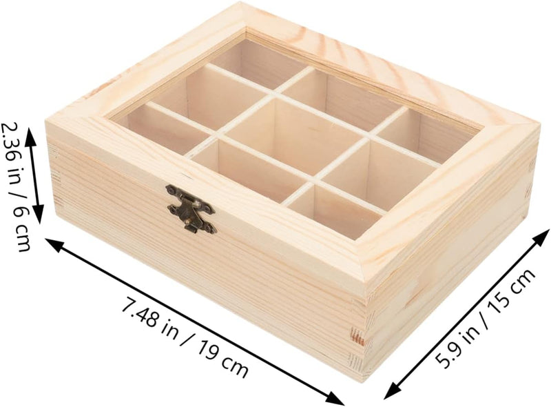 BESTonZON Wood Tea Bag tea organizer tea bag caddy tea bag organizer Storage Boxw with