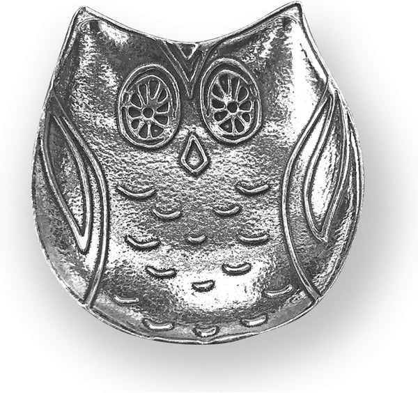 Crosby & Taylor Owl Pewter Teabag Holder Trinket Dish