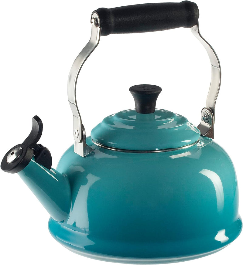 Le Creuset Enamel On Steel Whistling Tea Kettle, 1.7 qt., Cerise