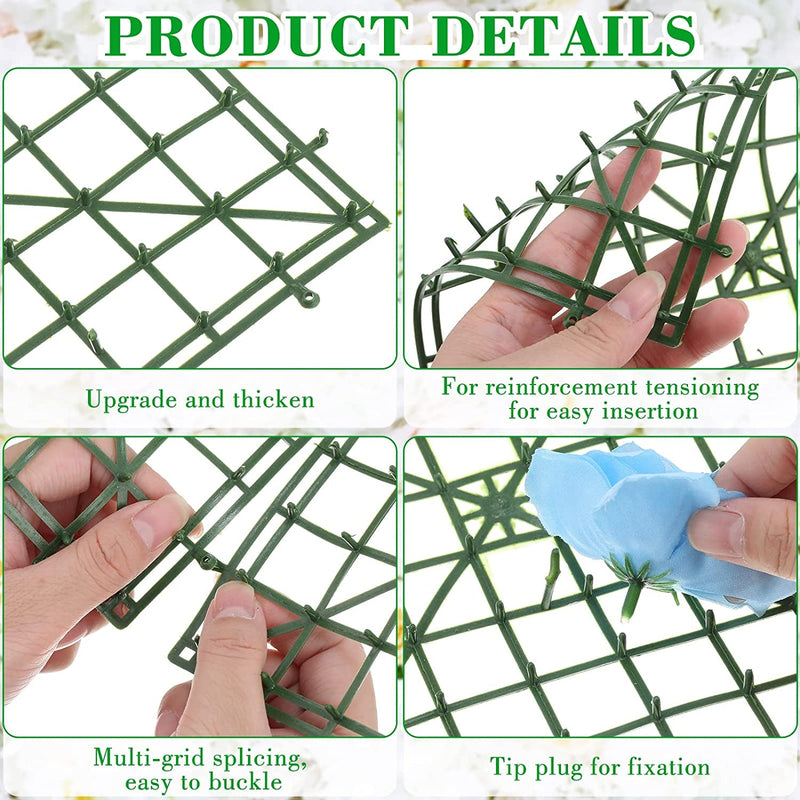 24 Pc Artificial Flower Grid Panels for DIY Flower Wall Frames - Wedding Party Decoration