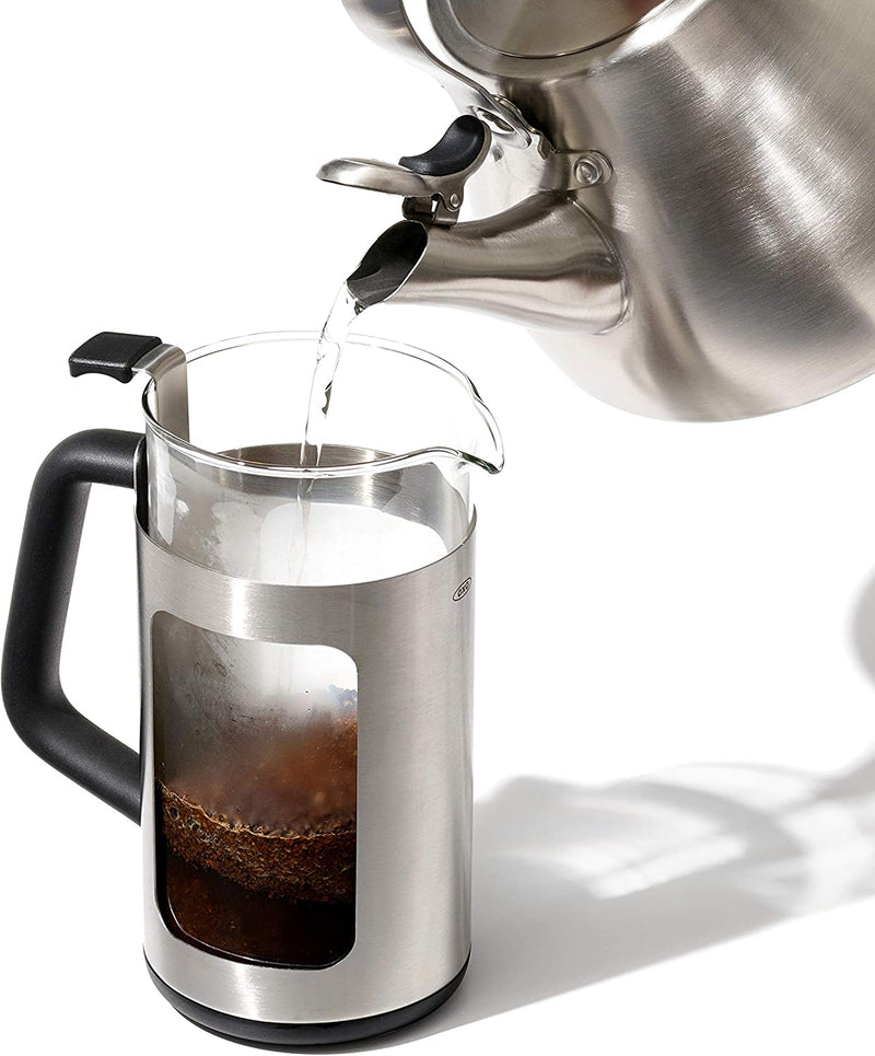 OXO Brew Stainless Steel French Press Coffee Maker – 32oz