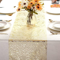 3 Pieces Gold Table Runner Metallic Glitter Table Cloths Roll Rectangle Polyester for Centerpieces Birthday Wedding Home Decor(12 X 84 Inch)