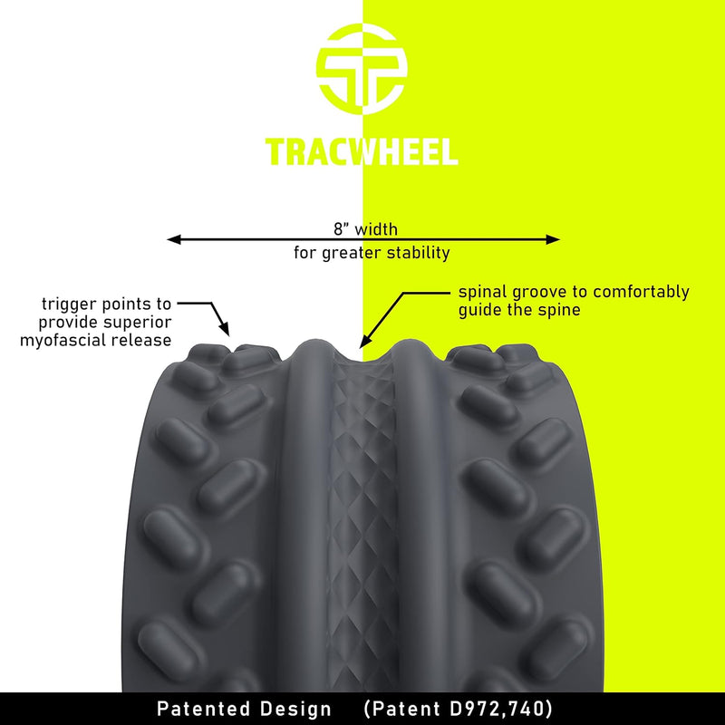 TRACWHEEL Patented Trigger Point Muscle Roller and Back Cracker, Helps to Relieve Back Pain and Provide Postural Relief