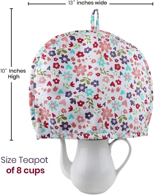 Insulating Tea Cozy - Pure Cotton and Traditional - Double Layered with Inner Waterproof Polyester Fabric