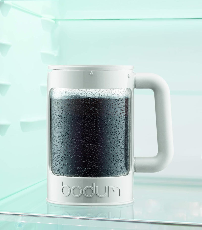 bodum Bean Cold Brew Coffee Maker, 51 Oz, Bright White