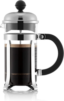 Bodum Chambord French Press Coffee Maker with BPA-Free Tritan Plastic Shatterproof Carafe, 12 Ounce, Chrome