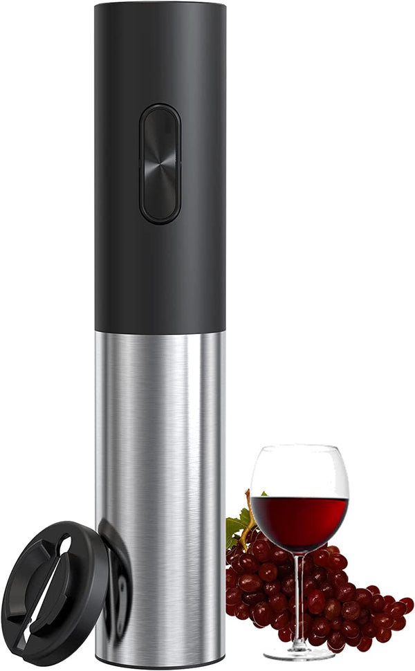 COKUNST Electric Wine Bottle Openers, Reusable Wine Corkscrew Opener with Foil Cutter, Battery Operated Stainless Steel Wine Remover for Home Kitchen Party Bar Restaurant
