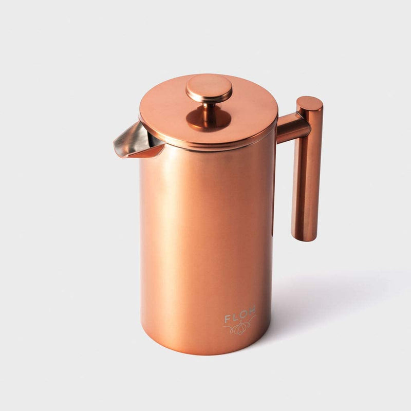 Floh French Press for Coffee & Tea in Rose Gold Copper - 34 Oz Insulated Stainless Steel Coffee Maker
