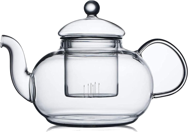 CNGLASS Universal Glass Teapot Warmer,Handcrafted with Heat Proof & Lead-Free Glass Tealight Warmer 5.3 in/13.5cm Diameter (Candle not Included)