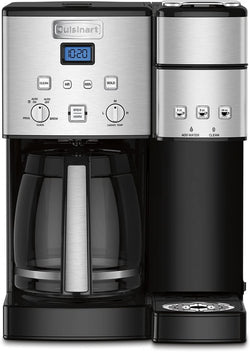 Cuisinart Single Serve + 12 Cup Coffee Maker, Offers 3-Sizes: 6-Ounces, 8-Ounces and 10-Ounces, Stainless Steel, SS-15P1