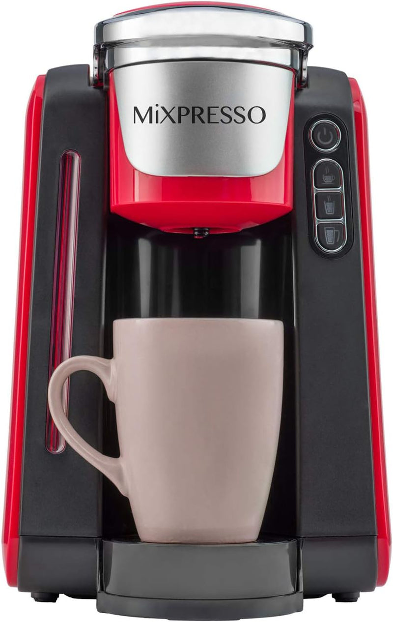 Mixpresso Single Serve K-Cup Coffee Maker With 4 Brew Sizes for 1.0 & 2.0 K-Cup Pods, Removable 45oz Water Tank, Quick Brewing with Auto Shut-Off, Rapid Brew Technology Gray Coffee Maker