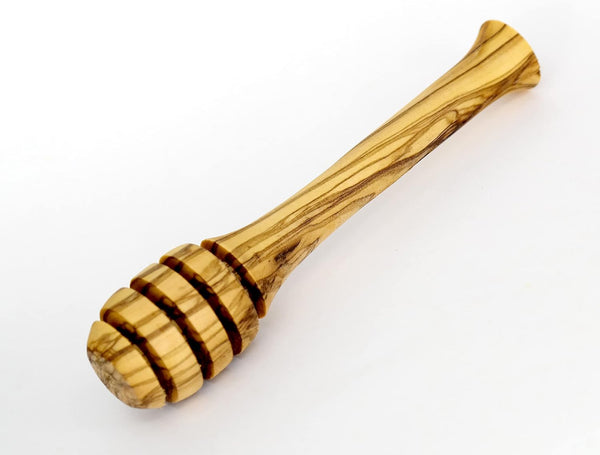 TOI Design Naturally Olive Wood Honey Dipper/Drizzlier, Wood Honey Stick, Honey Spoon