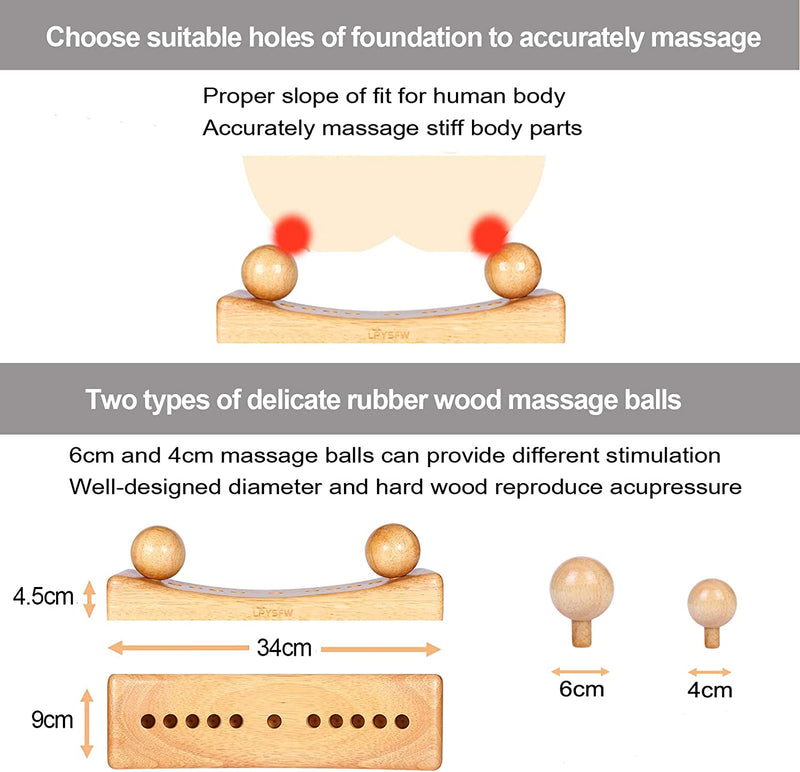 Psoas Muscle Release Tool and Personal Body Massage for Release Back Bain, Trigger Point Physical Therapy with 6 Massage Heads