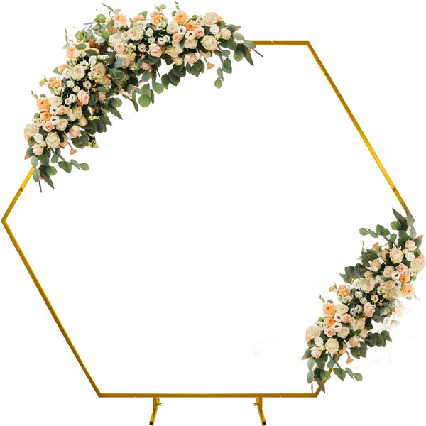 Gold Hexagon Wedding Arch - CeremonyReception Decor