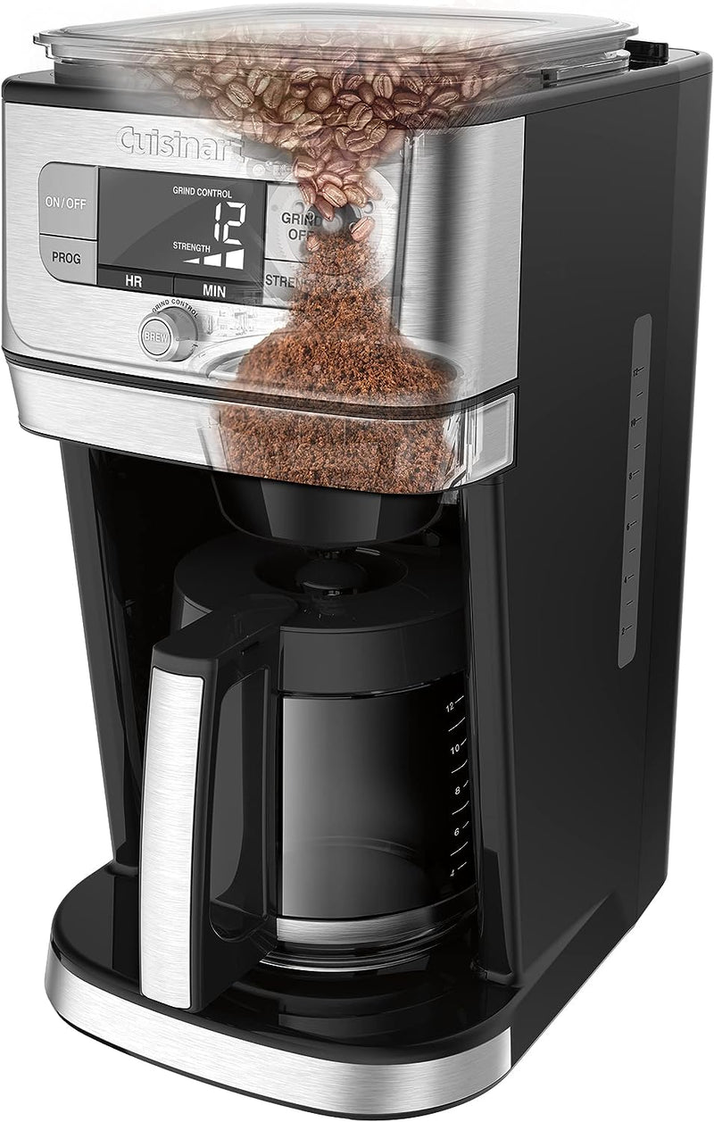 Cuisinart DGB-800 Fully Automatic Burr Grind & Brew, 12-Cup Glass, Silver