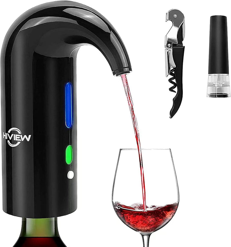 Electric Wine Aerator, Wine Dispenser, Aeration and Decanter Wine Pourer, Red White Wine Accessories-Red