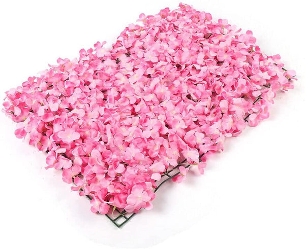 20PCS Artificial Flower Wall Panel - Pink Romantic Floral Backdrop for Wedding Party Stage Decor