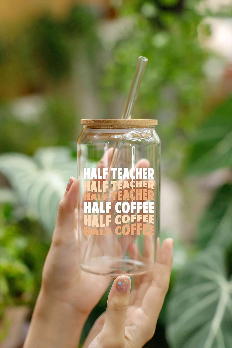 Christmas Gifts For Teacher - Teacher Gifts For Women - Teacher Appreciation Gifts, Thank You Teacher Gifts, Teacher Retirement Gifts - End Of Year Teacher Gifts From Student - 16 Oz Coffee Glass