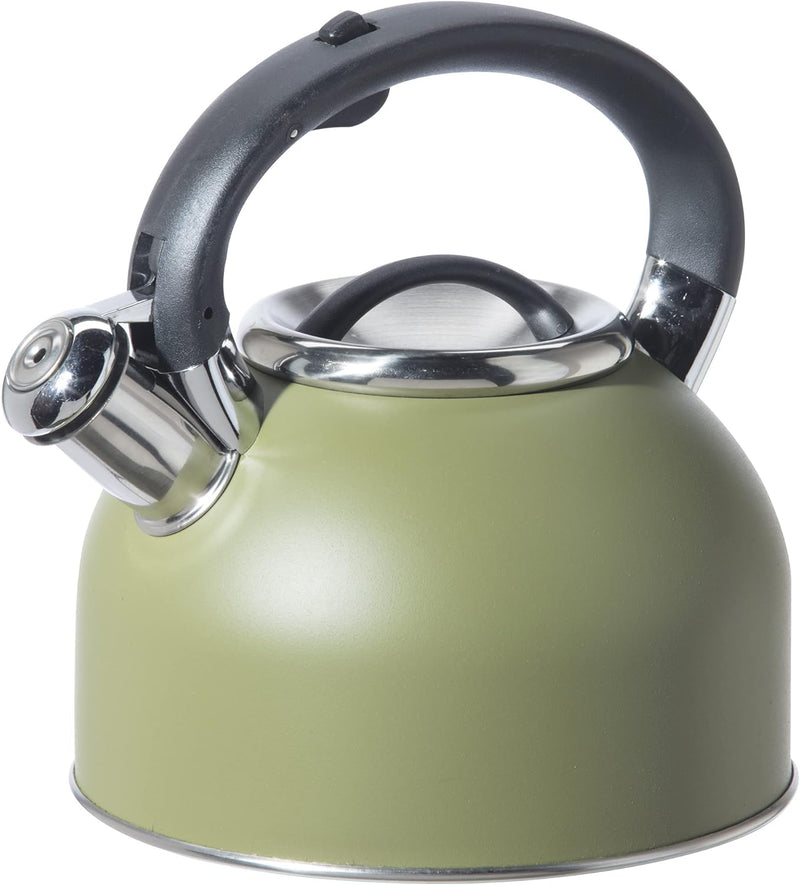 OGGI Tea Kettle for Stove Top - 64oz / 1.9lt, Stainless Steel Kettle with Loud Whistle, Ideal Hot Water Kettle and Water Boiler - Blue