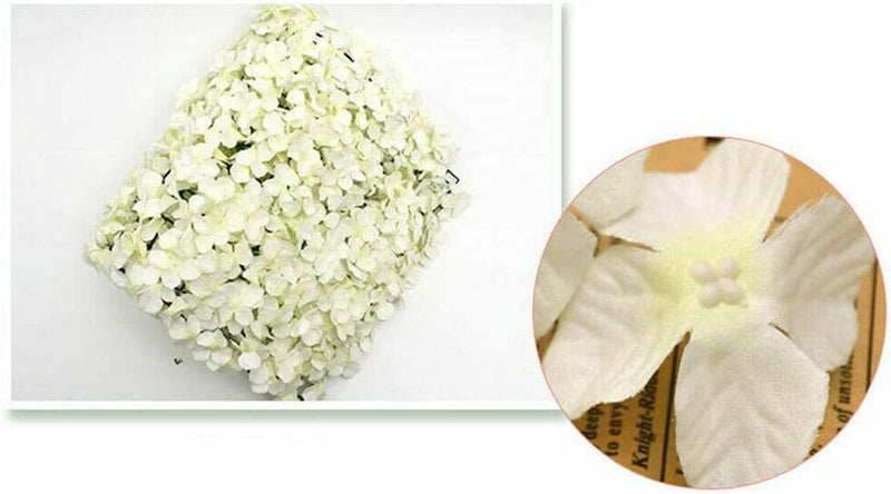 Artificial Flower Wall Panel - Silk Rose Wedding Decoration White 20Pcs