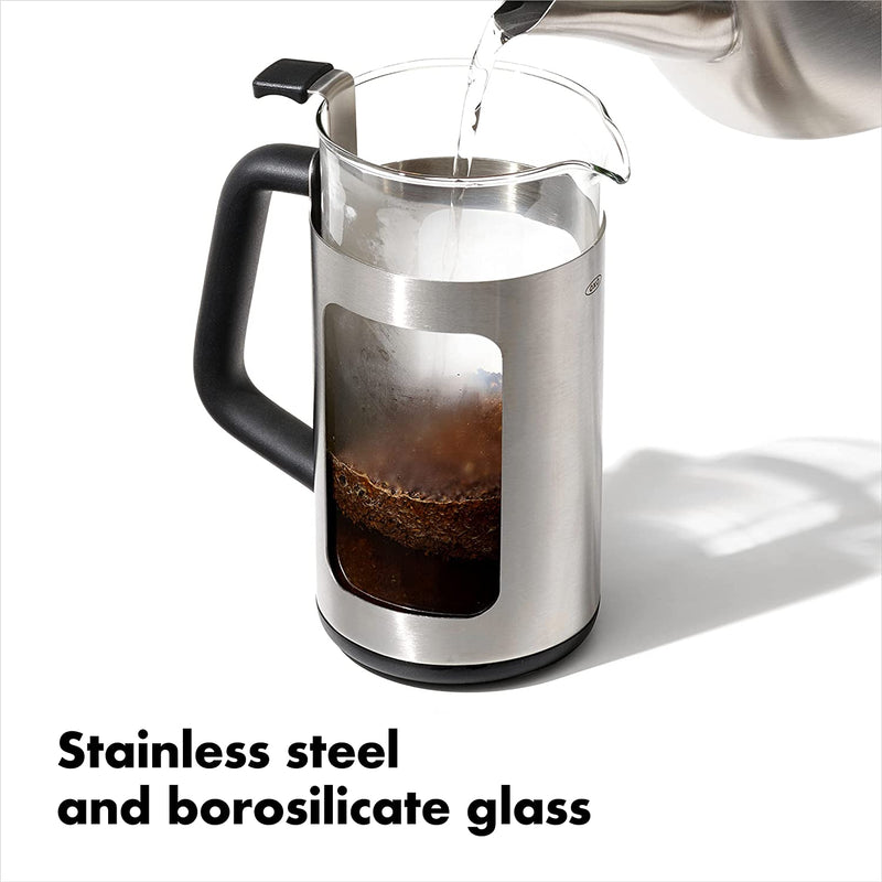 OXO Brew Stainless Steel French Press Coffee Maker – 32oz