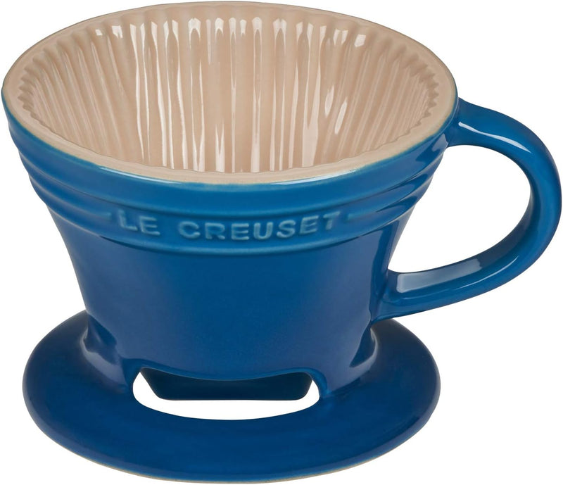 Le Creuset Stoneware Pour Over Coffee Cone, 3.25", White