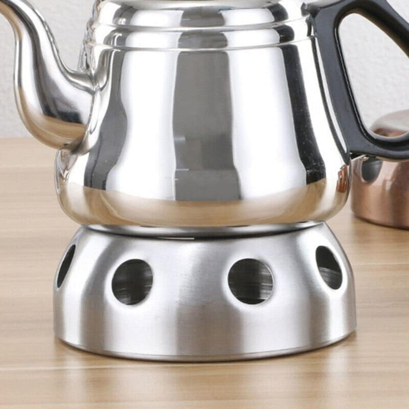 1PC Teapot Warmer, Stainless Steel Teapot Heater Holder Teapot or Coffee Warmer Base