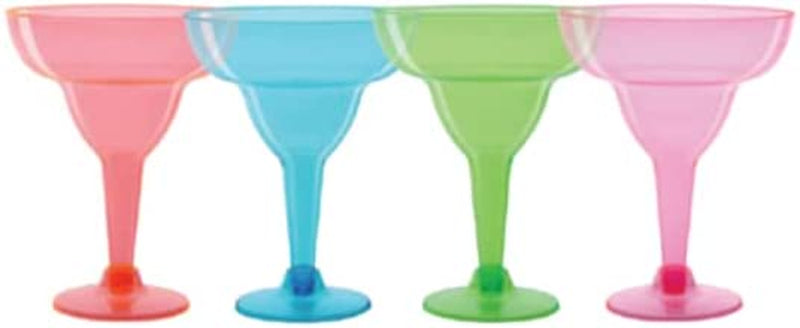 Party Dimensions Neon 12 Count Plastic Margarita Cup, 12-Ounce