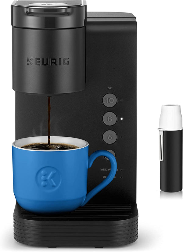 Keurig K-Express Essentials Coffee Maker, Single Serve K-Cup Pod Coffee Brewer, Black - 3 Cup Sizes 6, 8, & 10oz, 36 OZ Removable Reservoir - BROAG Random Color Water Bottle