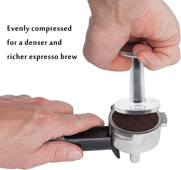 Ezebesta Dual-Sided Espresso Hand Tamper 51mm and 58mm Dual Ended Tamper Coffee Ground Press Barista Tool for Portafilter Machine