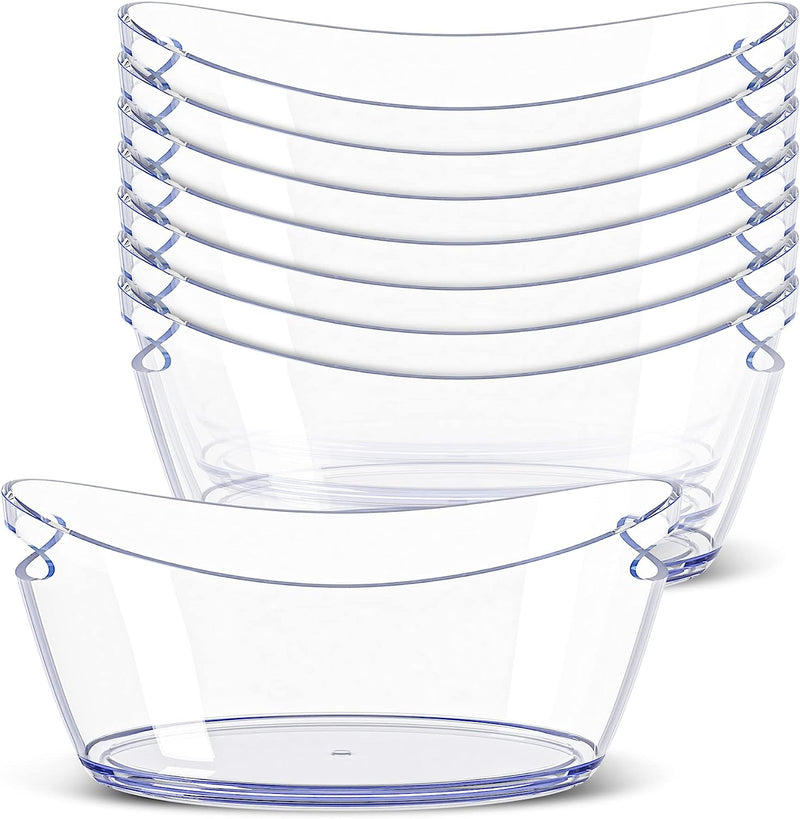 Ice Bucket - Ice Buckets for Parties - Clear Acrylic Champagne Bucket with Easy-to-Carry Handles - Long and Narrow 5.5 Liter Clear Bucket - Fits 3 Wine / 5 Beer Bottles (1)
