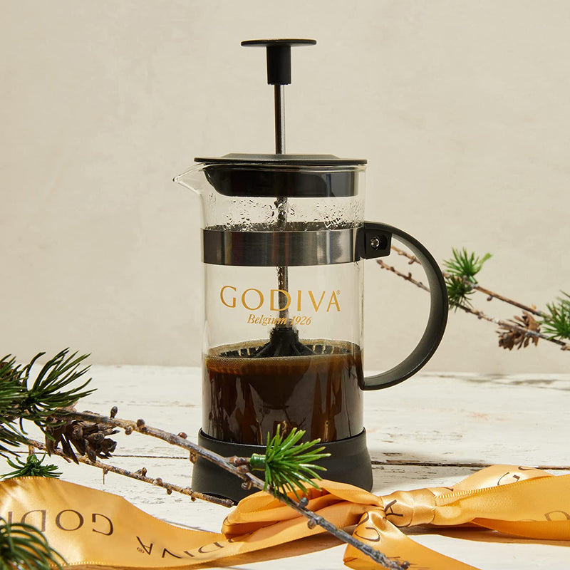 Thoughtfully Godiva Coffee Gift Set, Includes French Press Coffee Maker and Godiva Chocolate Truffle Coffee, Premium Gift Set in Beautiful Gift Box Packaging