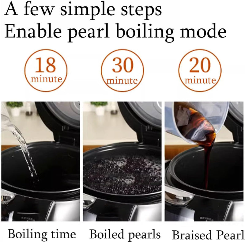 SACLMD Pearl Tapioca Cooker,8L Automatic Pearl Tapioca Cooker Touchscreen Pearl Maker for Tea & Bubble Tea & Milk Tea,Tapioca Pearls for Bubble Tea Maker