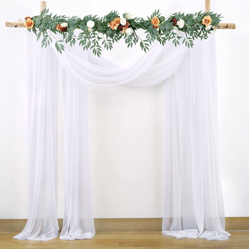 Wedding Arch Draping Fabric - 2 Panels of 275 x 224 - Ceiling Drapes for Ceremony  Reception Decor