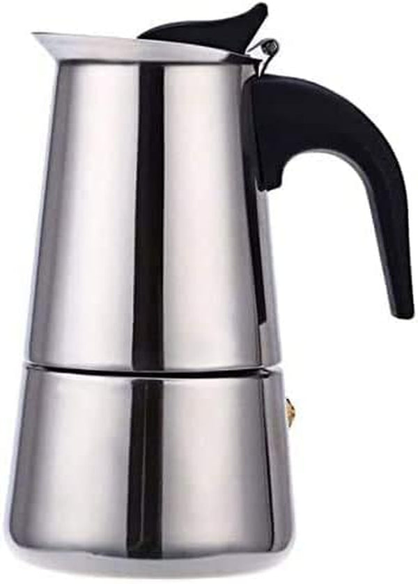 kkhouse Stainless Steel Coffee Pot Mocha Espresso Latte Percolator Stove Coffee Maker Pot Percolator Drink Tool Cafetiere Latte Stovetop (200ml)