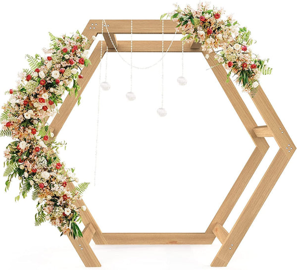 Outdoor Wooden Wedding Arch - 69 FT for Ceremony or Party
