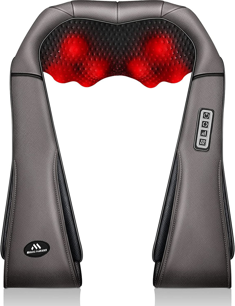 Massager with Heat - Deep Tissue Kneading Electric Back Massage for Neck, Back, Shoulder, Waist, Foot - Shiatsu Full Body Massage, Relax Gift for Her/Him/Friend/Dad/Mom