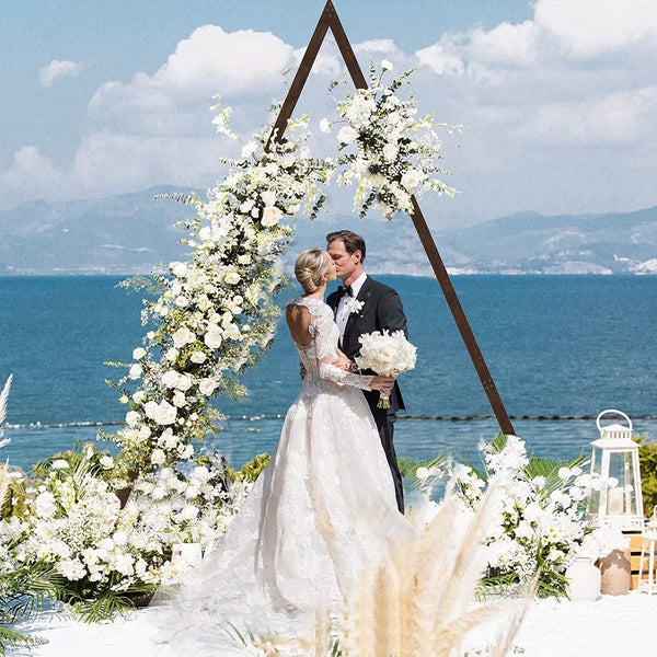 10FT Wooden Wedding Arch for Outdoor Ceremony and Parties