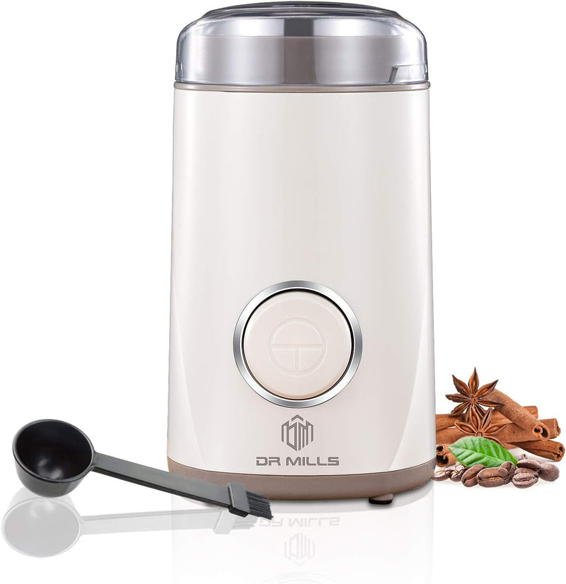 DR MILLS DM-7441 Coffee Grinder Electric,Coffee Bean Grinder,Spice Grinder,Blade & cup made with SUS304 stianlees steel (Black)