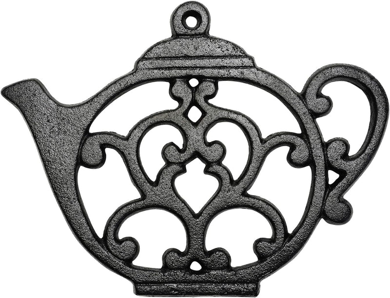 Sungmor Heavy Duty Cast Iron Round Metal Trivet,Rustproof Black Racks Stands Holders for Hot Pans or Teapot,Kitchen or Dinning Table Decorations